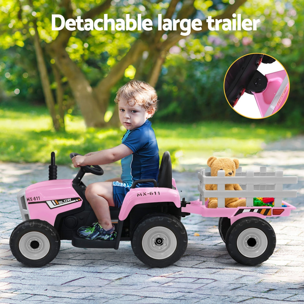 Pink Rigo Kids Electric Ride On Tractor