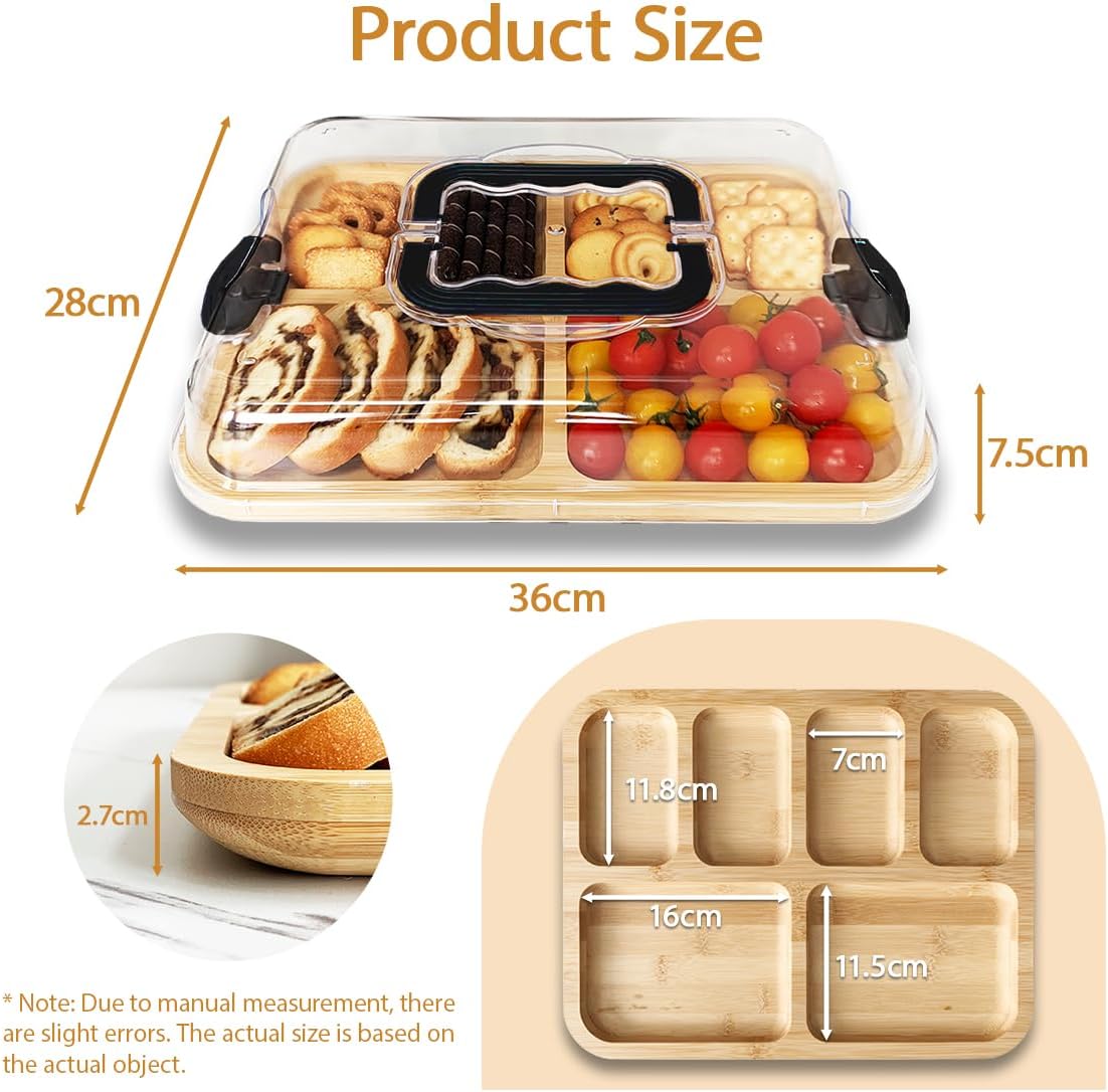 CARLA HOME Bamboo Charcuterie Board with Lid