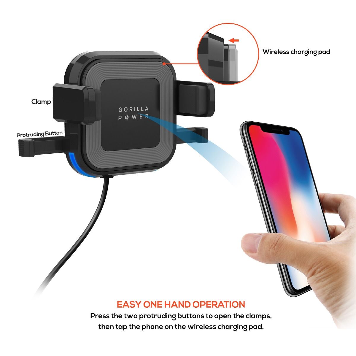 Mbeat Gorilla Power 10W Wireless Car Charger