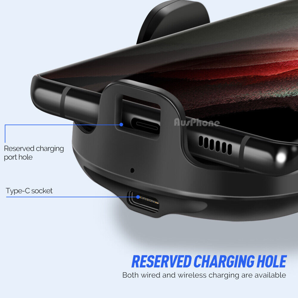 Wireless Car Fast Charger & 2in1 Car Phone Holder