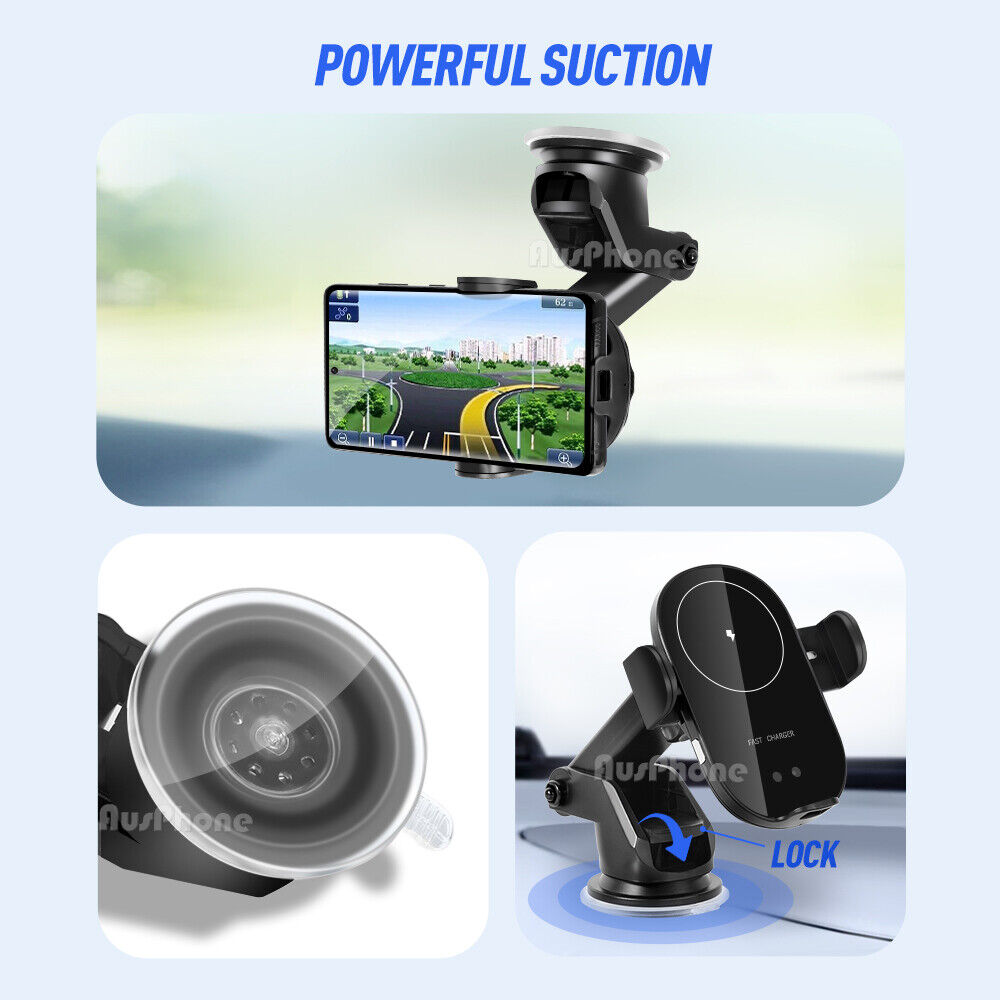 Wireless Car Fast Charger & 2in1 Car Phone Holder