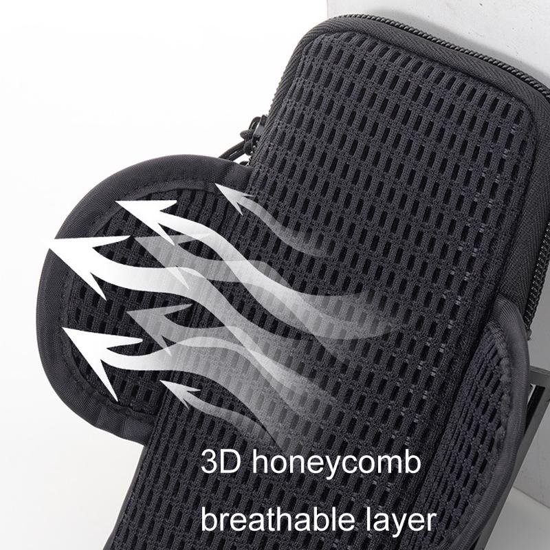 Gray Waterproof Running Arm Bag For Mobile Phones