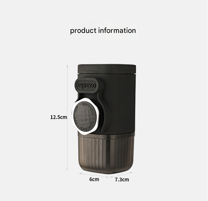 White Portable Hand Press Espresso Machine