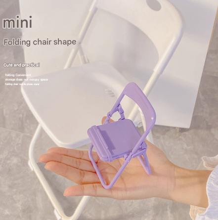 3 Pack Color Mixing Adorable Mini Folding Chair Phone Stand