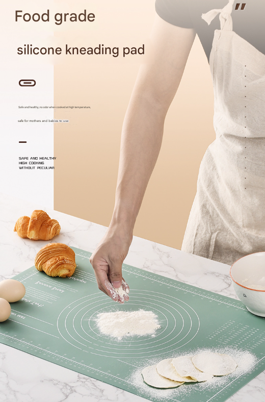 Green 3-Piece Silicone Mat Baking Set