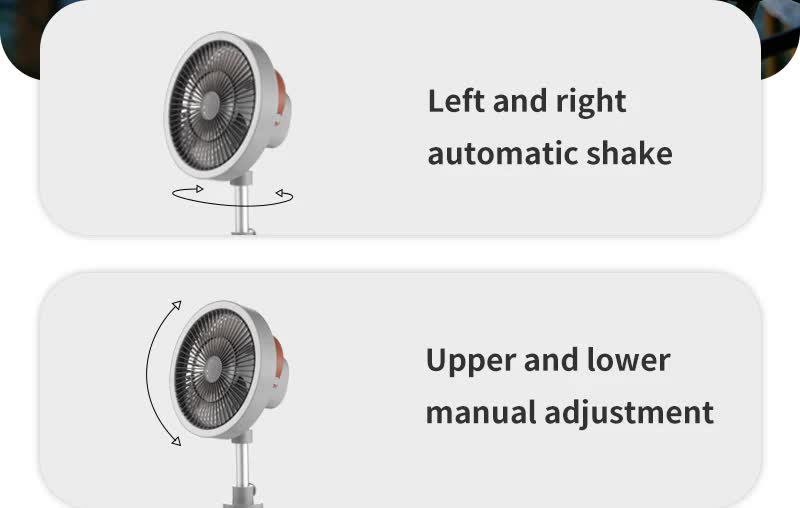 White Portable Outdoor Tripod Fan