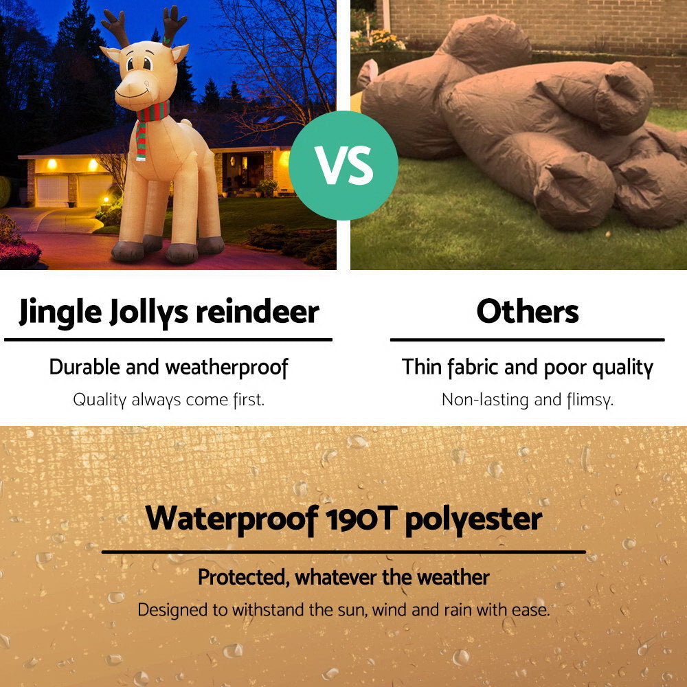 Jingle Jolly's Christmas Inflatable Reindeer 5M