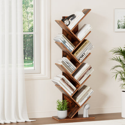 Artiss Tree Bookshelf 9 Tiers - Walnut
