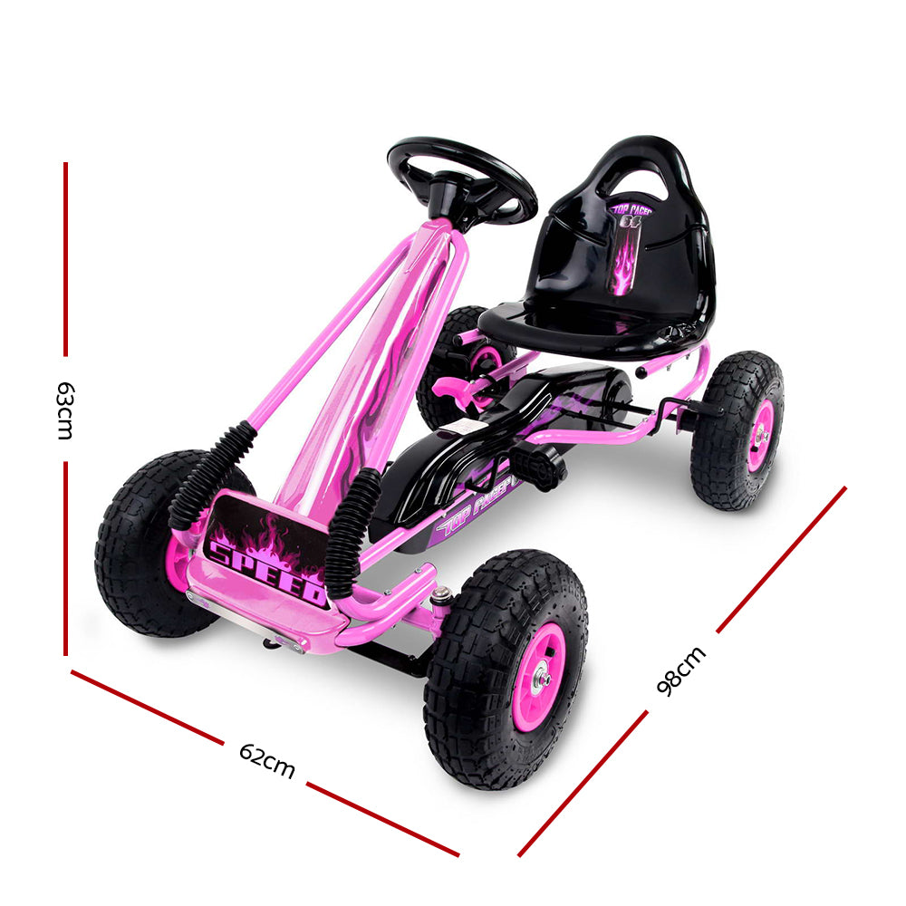 Pink Rigo Kids Pedal Go Kart