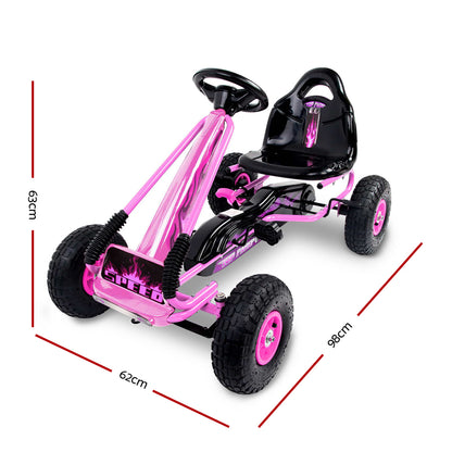 Pink Rigo Kids Pedal Go Kart