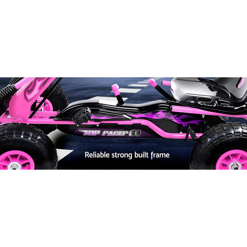 Pink Rigo Kids Pedal Go Kart