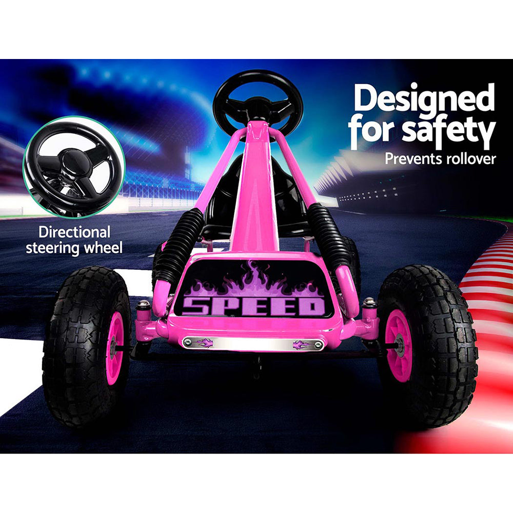 Pink Rigo Kids Pedal Go Kart