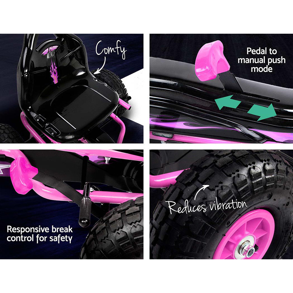 Pink Rigo Kids Pedal Go Kart