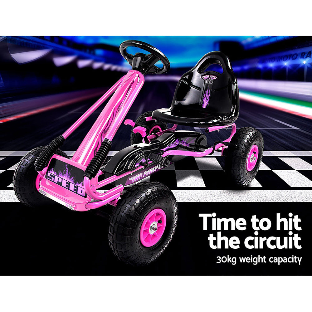 Pink Rigo Kids Pedal Go Kart