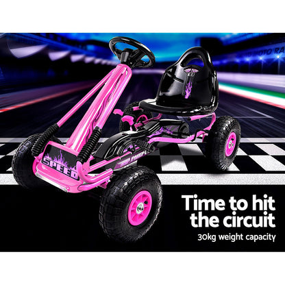 Pink Rigo Kids Pedal Go Kart