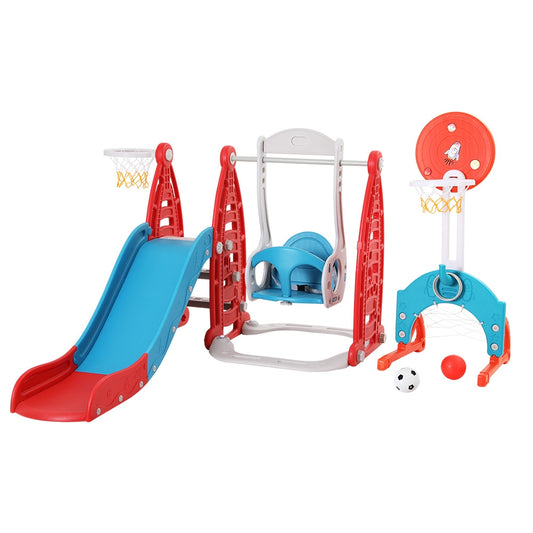 Keezi Kids 6 in 1 Slide and Swing Set