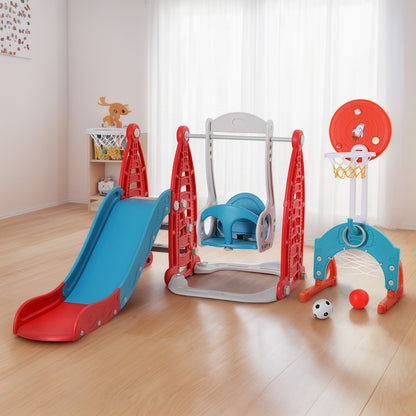 Keezi Kids 6 in 1 Slide and Swing Set