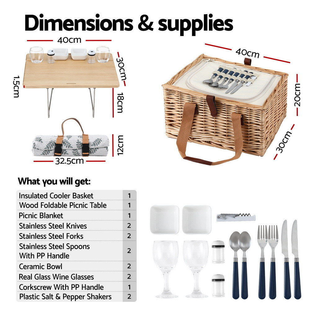 Alfresco 2 Person Picnic Basket Set