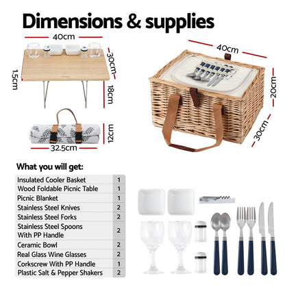 Alfresco 2 Person Picnic Basket Set