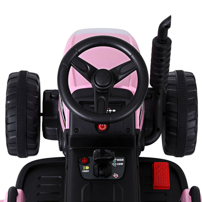Pink Rigo Kids Electric Ride On Tractor