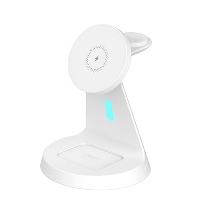 Laser 3 in 1 Wireless Charging Stand - White
