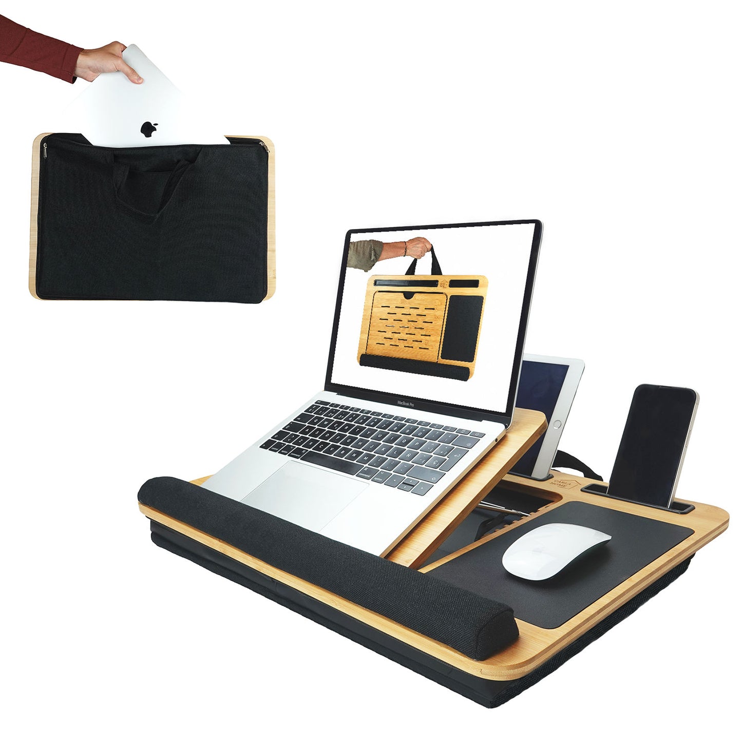 CARLA HOME Bamboo Laptop Lap Desk