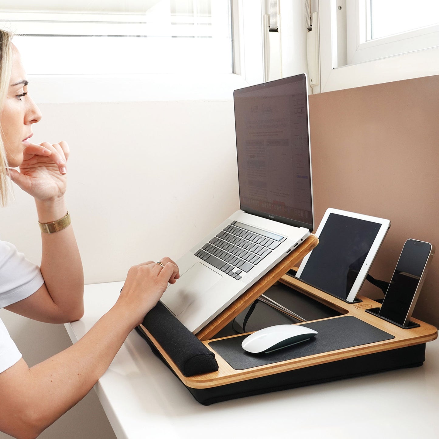 CARLA HOME Bamboo Laptop Lap Desk