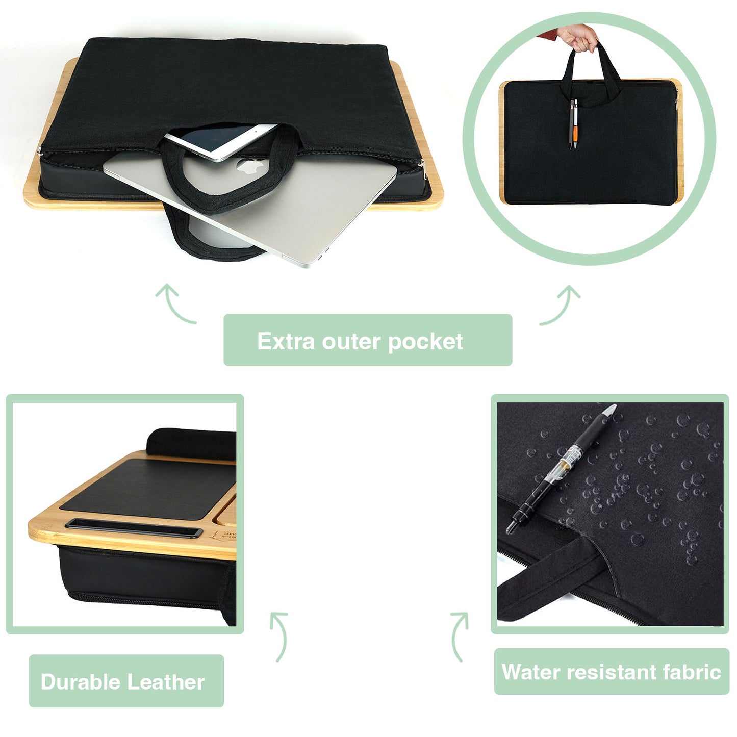 CARLA HOME Bamboo Laptop Lap Desk