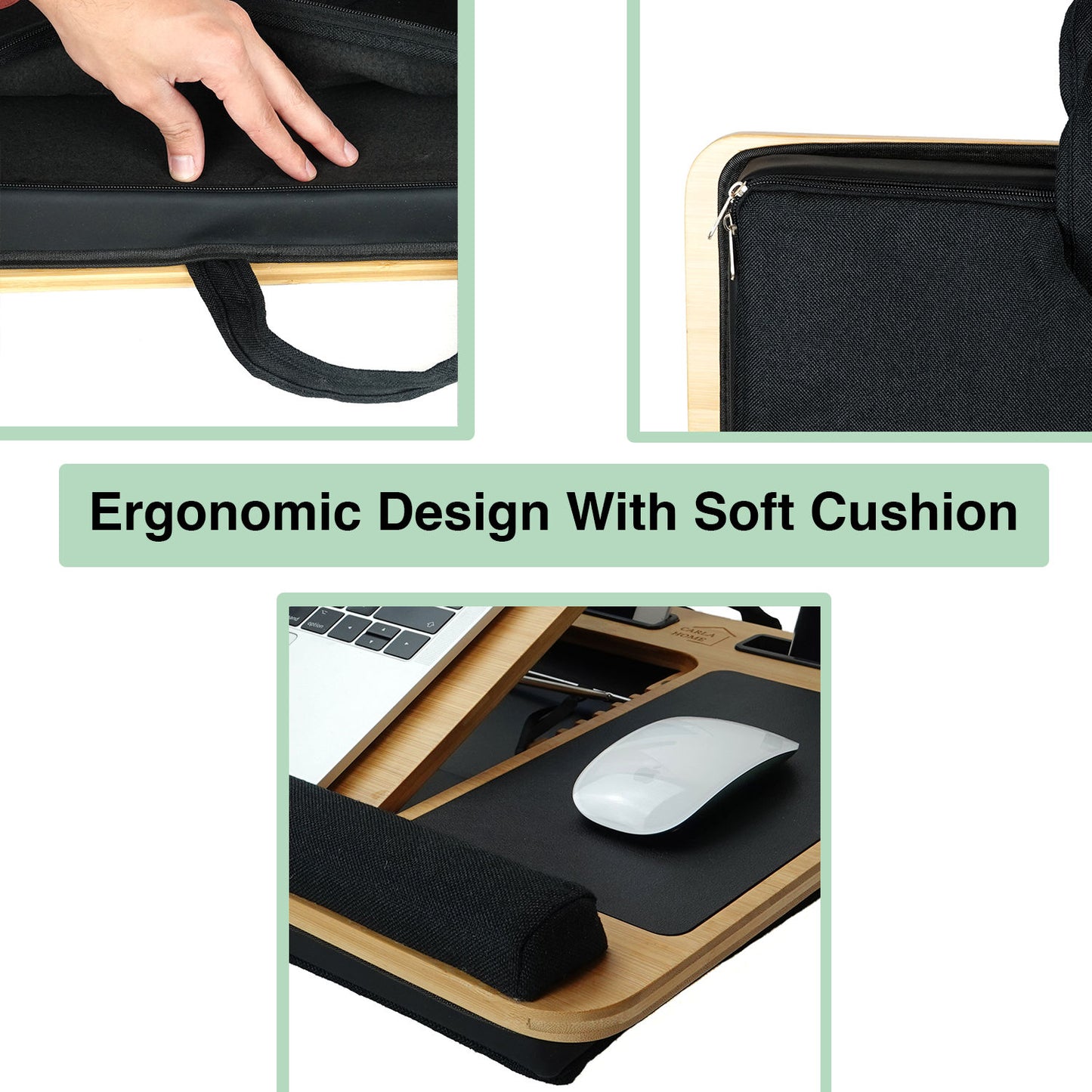CARLA HOME Bamboo Laptop Lap Desk