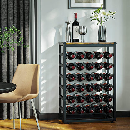 6-Tier Freestanding Wine Rack for 30 Bottles