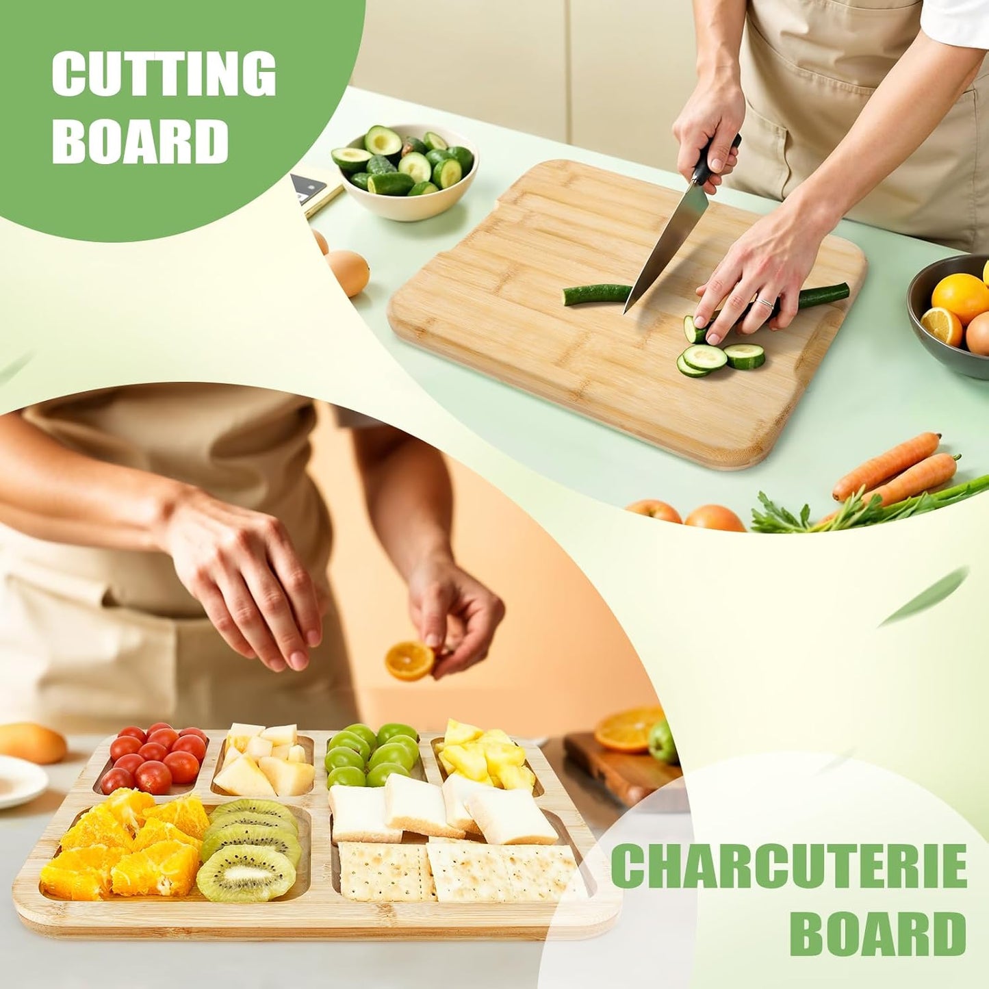 CARLA HOME Bamboo Charcuterie Board with Lid