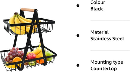 CARLA HOME 2-Tier Fruit Basket Stand