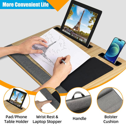 CARLA HOME Oversized Portable Lap Desk - Brown