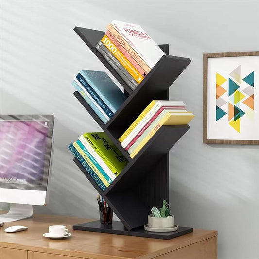 CARLA HOME 5-Tier Tree Bookshelf - Black