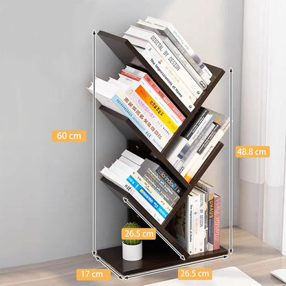 CARLA HOME 5-Tier Tree Bookshelf - Black