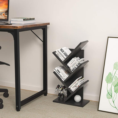 CARLA HOME 5-Tier Tree Bookshelf - Black