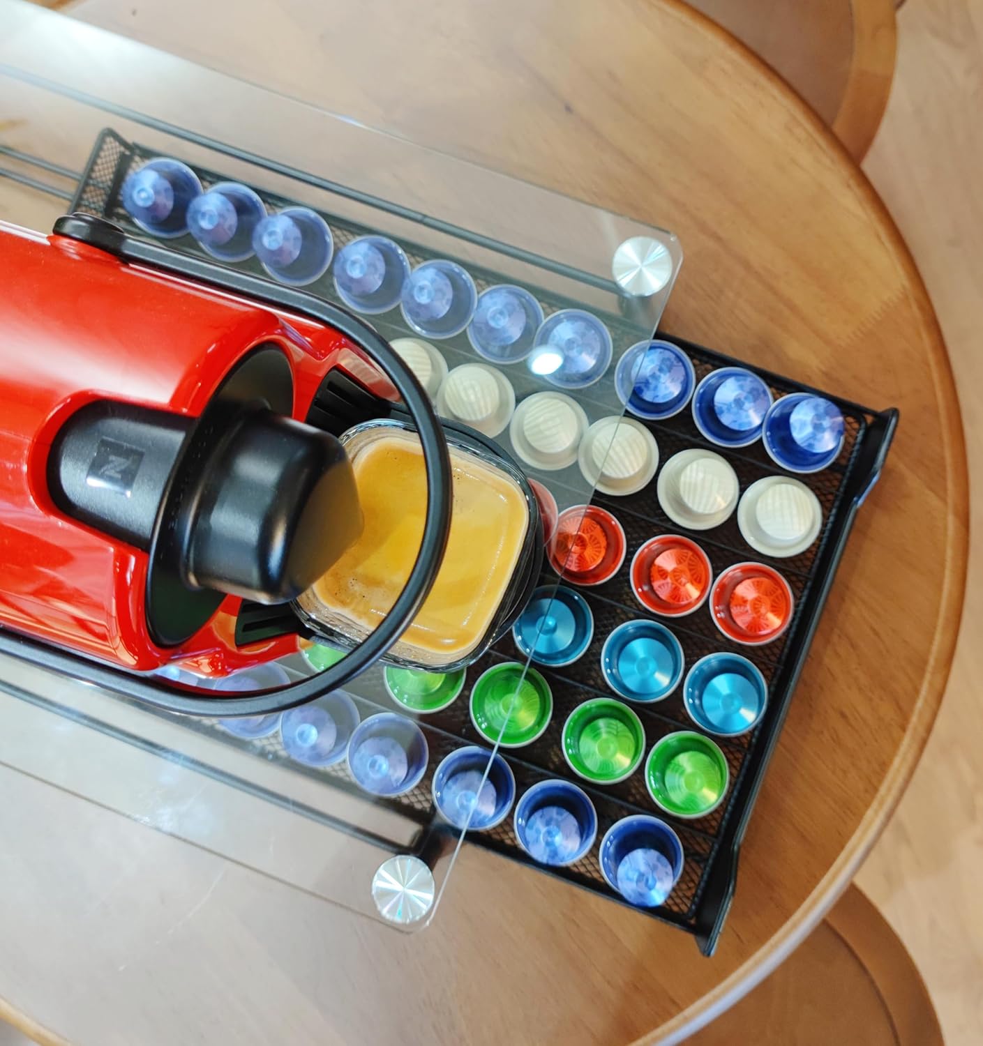 CARLA HOME 60 Coffee Pod Holder Drawer with Tempered Glass
