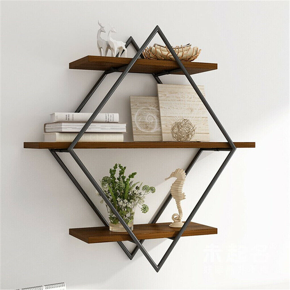 3-Tier Rustic Floating Wall Shelves