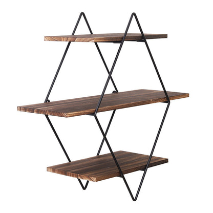 3-Tier Rustic Floating Wall Shelves