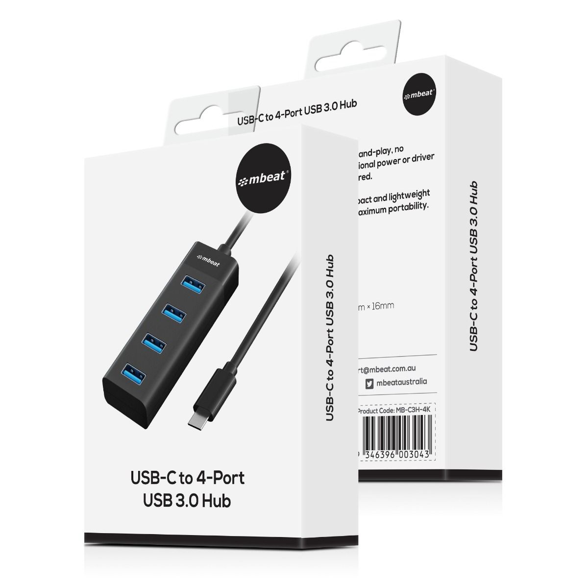 4-Port USB-C Hub with USB-C DC Port