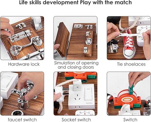 Sensory Toys Activity Board- Ages 1 - 3 Years
