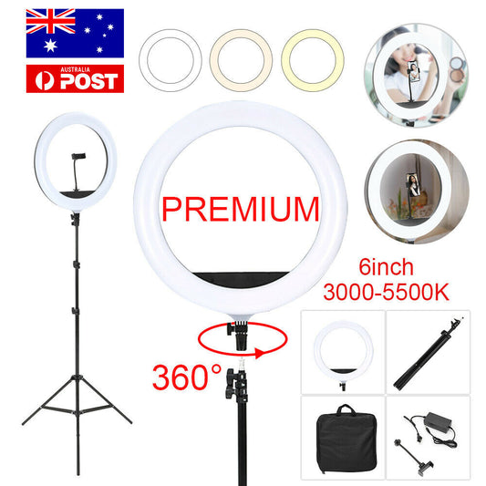8"LED Ring Light Dimmable Lighting Kit