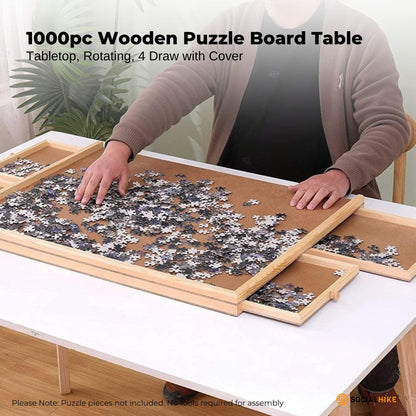 Social Hike 1000pcs Puzzle Board 4 Drawer with Cover
