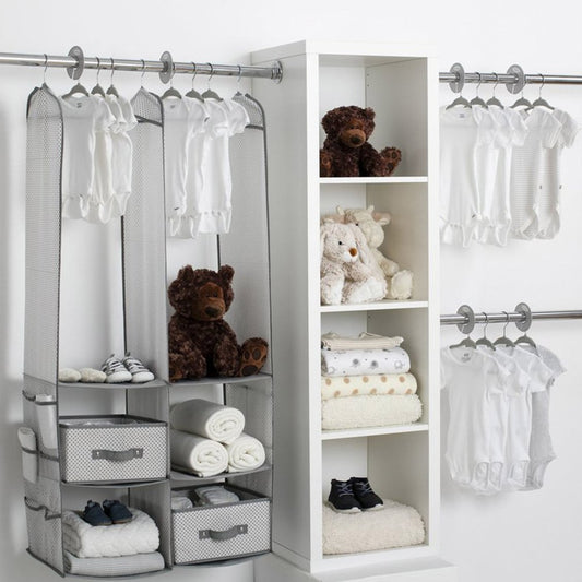 Delta Children 24 Piece Nursery Storage Set - Grey