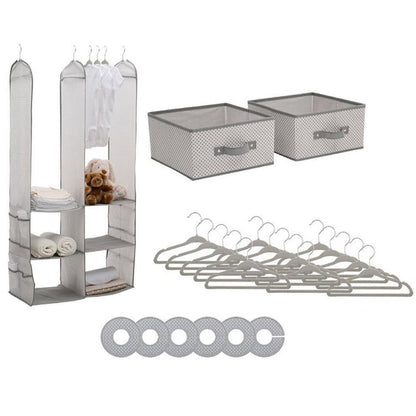 Delta Children 24 Piece Nursery Storage Set - Grey