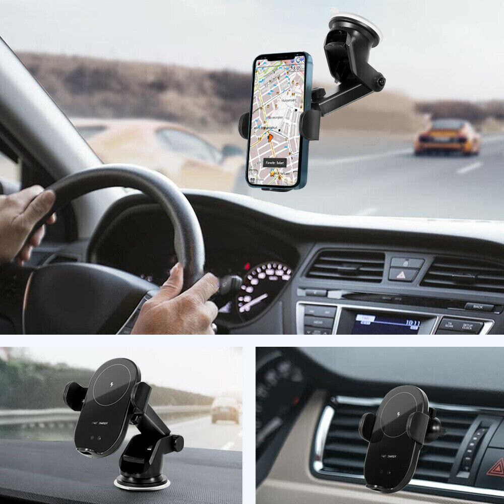 Wireless Car Fast Charger & 2in1 Car Phone Holder