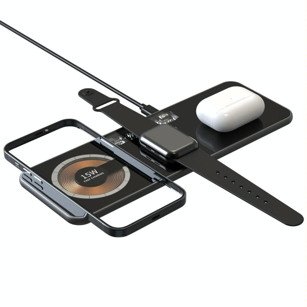 Dual Fast Charging Pad For 3 In 1 Wireless Phones