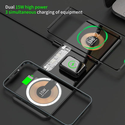 Dual Fast Charging Pad For 3 In 1 Wireless Phones