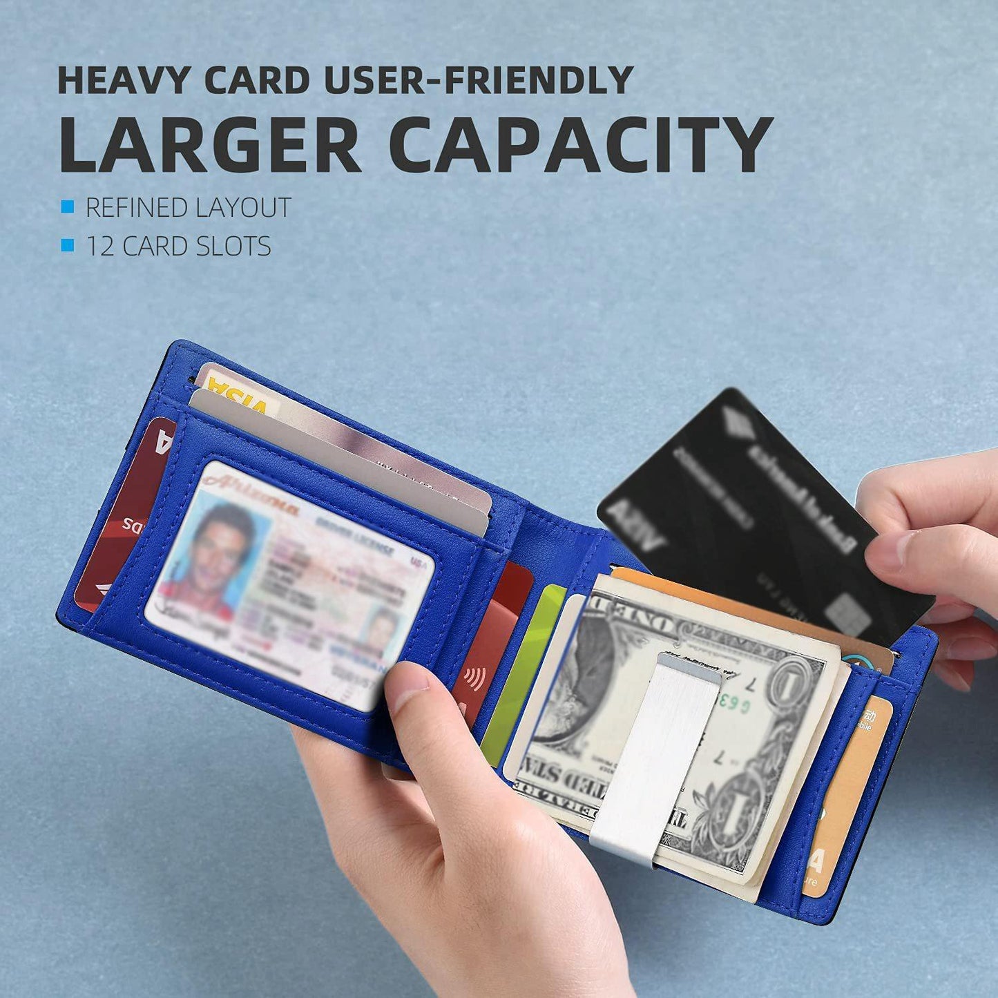 RFID-protected Leather Credit Card Wallet