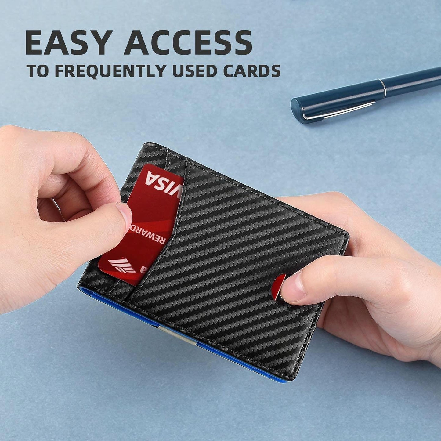 RFID-protected Leather Credit Card Wallet